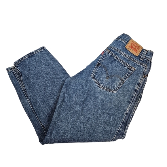 Vintage Y2K Levi's 550 Relaxed Fit Tapered Leg‎ Medium Wash Jeans Size 14 V49 - Picture 1 of 13